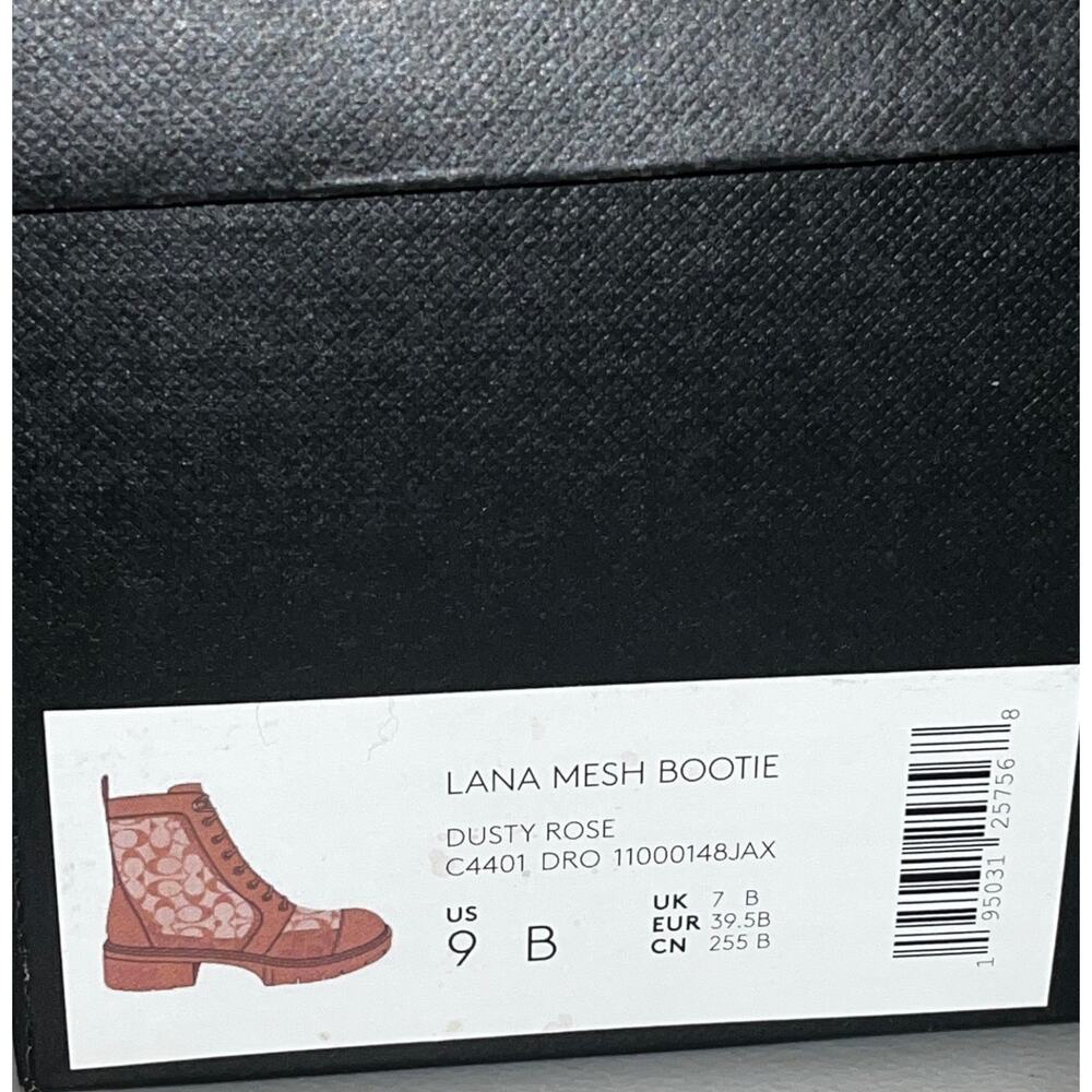Coach Lana Mesh Bootie C4401 Dusty Rose Women’s Sz 9B NIB Rare Sold Out - Picture 16 of 16